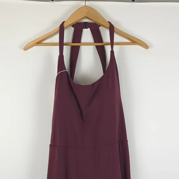 NWT Halara Backless Cut Out Twisted Midi Dress in Fig | Size 2X - Picture 5 of 9